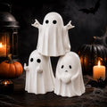3pcs Halloween Ghost Figurines Set - Cute Spooky Indoor Decorations for Farmhouse & Tiered Tray