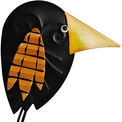 Fall Decor Metal Crow Figurines Set of 3 - Halloween Thanksgiving Autumn Table Decorations