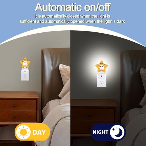 Cute Ghost Halloween Bat Nightlight Plug-in Wall Decor Dusk to Dawn Sensor