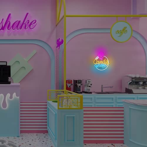 Candy Shop Neon Sign - Dimmable LED Wall Decor for Parties & Business - Candy Variation