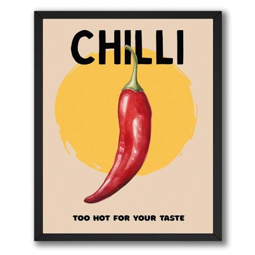 Chili Pepper Canvas Poster Rolled Wall Art - 8x10 Kitchen Decor - Style-08