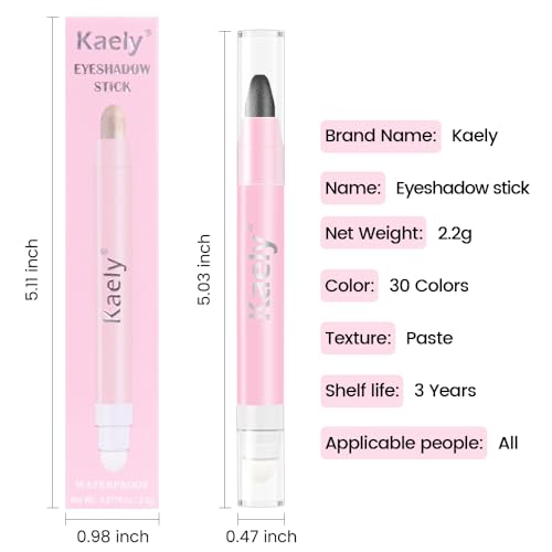 Pearl Black Shimmer Cream Eyeshadow Stick - Double Ended Waterproof Makeup - 03