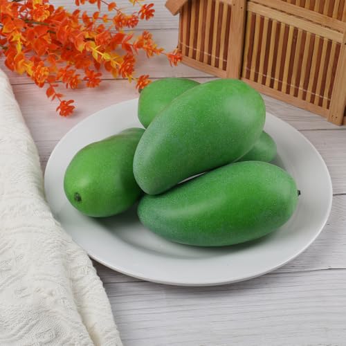 Fake Mango Decor Set - Lifelike Artificial Fruit for Home & Party Displays, 4 Pieces