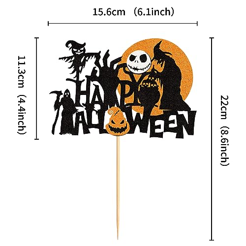 Halloween Cake Topper Jack and Sally Nightmare Before Christmas Party Decoration
