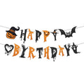 Halloween Party Banner Decorations Glitter Spooky Pumpkin Bat Ghost Garland