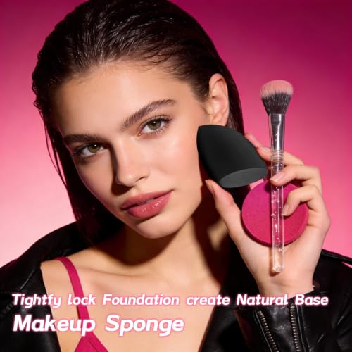 15 Pcs Black Makeup Sponge Set - Latex-Free Reusable Blenders for Wet & Dry Use - Variation of THIS listing