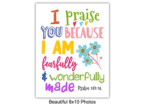 Religious Wall Art - Bible Verse Scripture Print - Christian Decor for Women - 8x10 Unframed