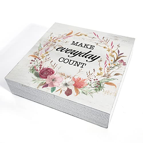 Make Inspirational Wooden Box Sign - Rustic Motivational Quote Decor - HDKY - MAKE