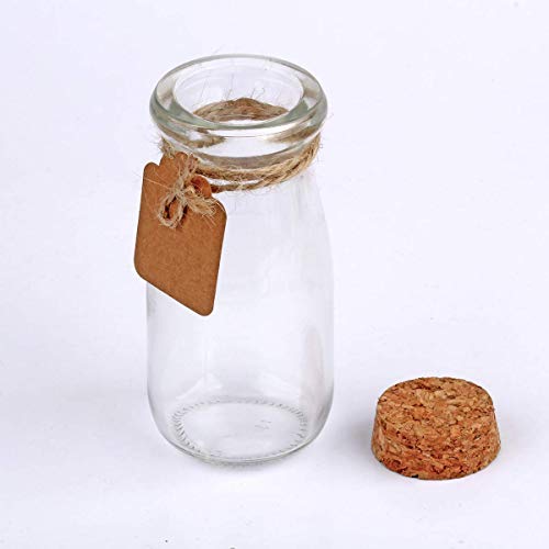 Tall 100ml Glass Jars with Cork Lids - 30pcs Mini Potion Bottles Set