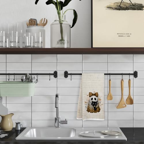 Halloween Ghost Black Cat Kitchen Towels - Fall Decor 003 - 16x24 Inch