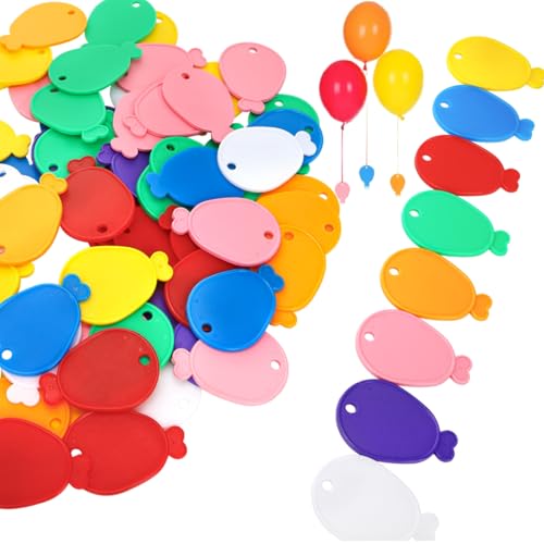 80 Pcs Reusable Plastic Balloon Weights - Colorful Helium Balloon Pendants for Weddings & Parties