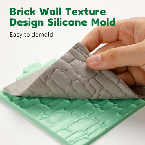Wood Fondant Mold Cobblestone Silicone Texture Mat for Cake Decorating - Style B