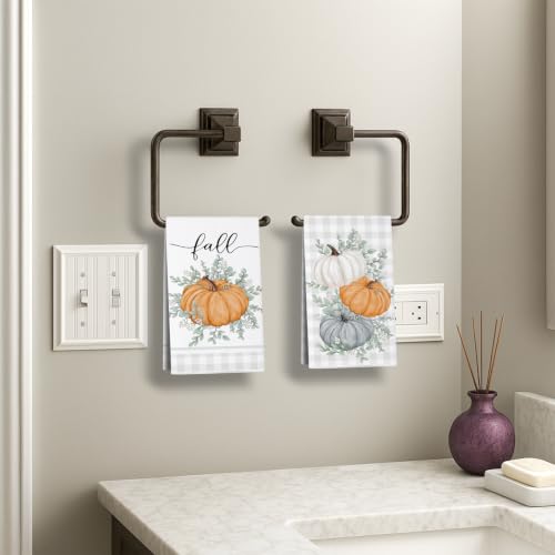 Multicolor Fall Kitchen Towels Set of 2 18x26 Inches Autumn Thanksgiving Decor