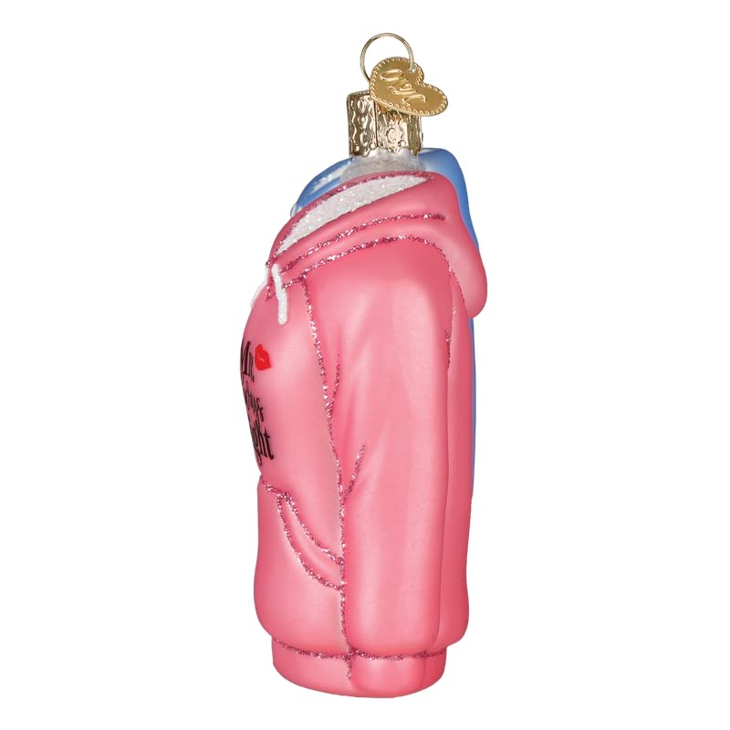 Glass Blown Christmas Ornament for Couples - Mr. & Mrs. Hoodies Handcrafted Holiday Decor