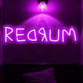 Redrum Neon Sign Gothic Wall Decor Game Room Purple 16.5x4.3 Inches - Variation of THIS listing