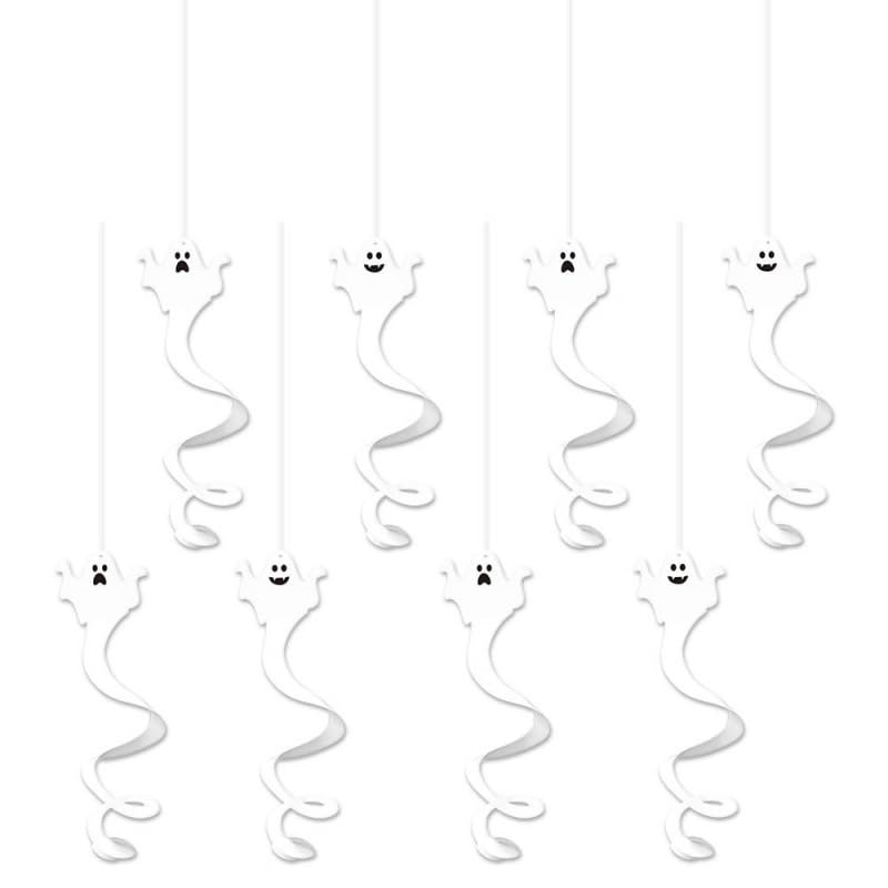 Halloween Ghost Hanging Swirl Decorations - Spooky Party Decor Set