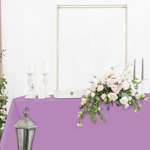 Purple Plastic Tablecloth 16Pcs 54x108 Inch Waterproof Party Cover - Gradient Purple