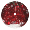 Christmas Tree Skirt 36 Inch Red Ball Winter Xmas Decor - Variation C01
