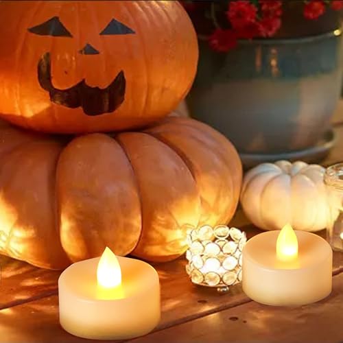 Battery Operated Flameless LED Tea Lights - Warm White, 1.5 inch Diameter, 50 pcs