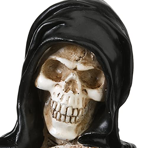 Halloween Skeleton Grim Reaper Decoration with Gravestone - 16 Inches