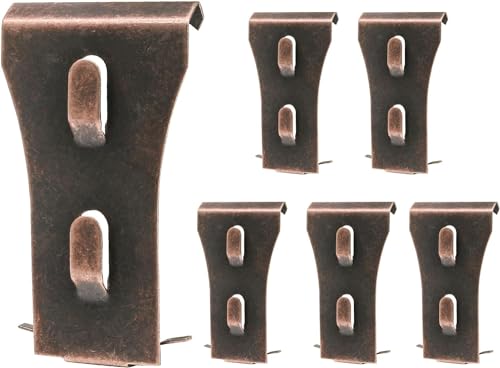 Heavy-Duty Brick Wall Clips Set - No Drilling Required, Rust-Resistant, Red Bronze Finish