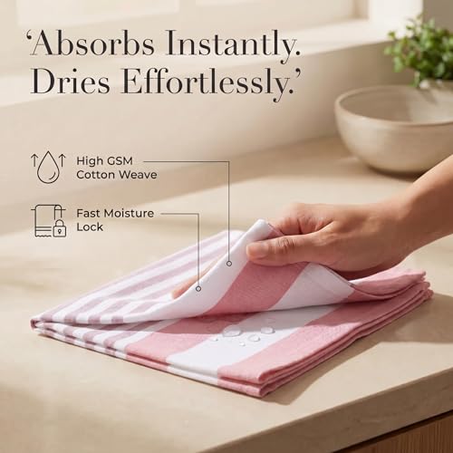 Garnet Red Stripes Cloth Napkins 20x20 inches Set of 12 - Cotton Table Linens
