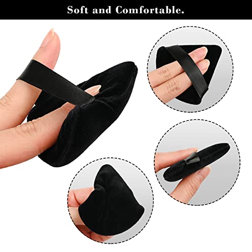 Black Triangular Powder Puff Makeup Sponges Set - Soft Velvet, Contouring & Eye Makeup Tools