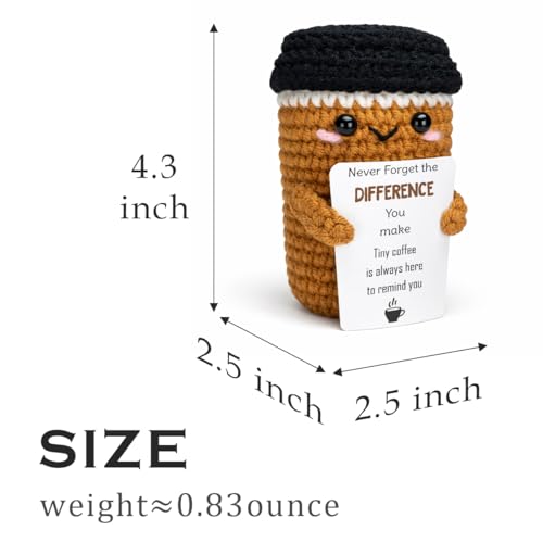 Mini Crochet Coffee Difference Ornament - Graduation & Gift Decoration - Variation of This Listing