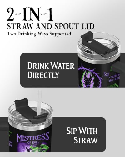 Mistress Witch Dark Queen 40oz Tumbler with Handle - Evil Fantasy Gift