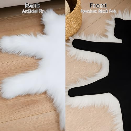 Funny Light Up Cat Rug with Multi-Color Flashing Lights - Colored Lights Variation 20x24 Inch Party Mat