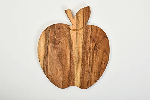 Organic Acacia Cutting Board with Handle - Cheese, Fruit & Salad Serving Board
