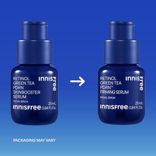innisfree Green Tea Retinol PDRN Firming Serum, Vegan Korean Skincare for Fine Lines and Skin Texture