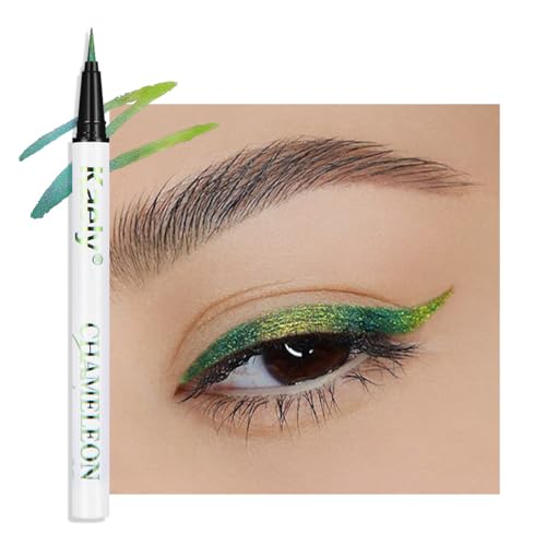 Green Liquid Eyeliner - Chameleon Duo Chrome Multichrome Waterproof Face Makeup - 1Pcs