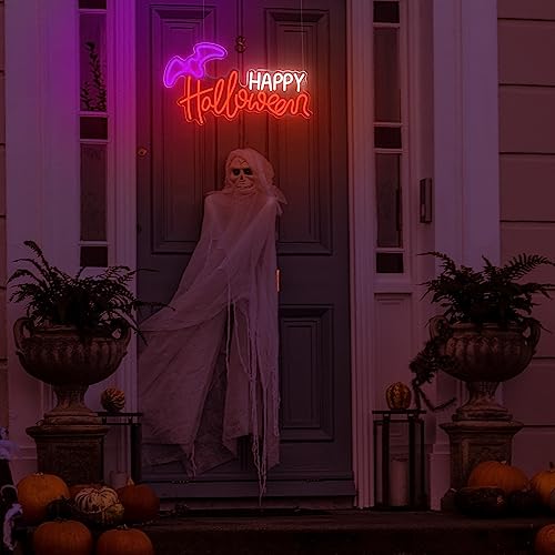 Halloween Neon Sign Bat Neon Light Wall Decor - USB Powered