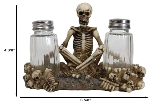 Gothic Skeleton Salt & Pepper Shaker Set – Halloween Halloween Kitchen Decor