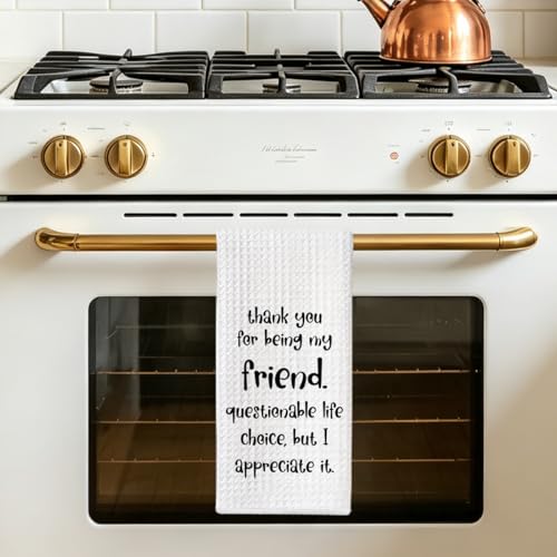 Funny Friendship Kitchen Towels Multi 1535 - Humorous Gifts for Women, Mom, BFF