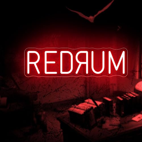 Redrum Neon Sign Horror LED Wall Light Creepy Gothic Room Decor - Variation