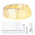 Outdoor 25FT LED Rope Lights Warm White Waterproof Flexible Decoration