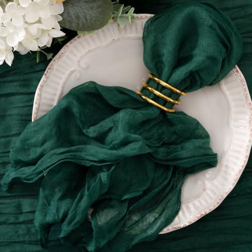 Emerald Green Cloth Napkins Set of 100 - 21x21 Inch, Premium Quality, Elegant Bulk Table Linens - Jimtx Variation