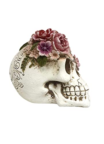 Resin Skull Head Decor Statue - Life Size Halloween Home Decoration
