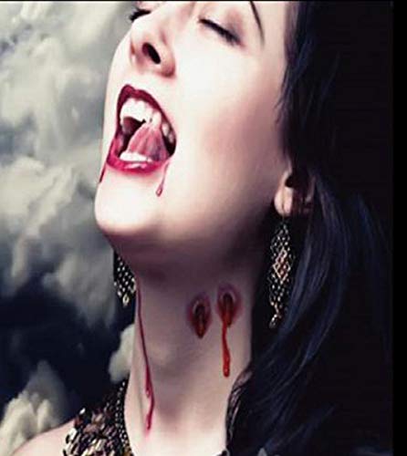 Halloween Fake Blood Wound Tattoos Set - 8 Sheets for Horror Cosplay & Party Makeup