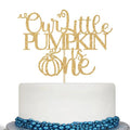 First Birthday Cake Topper Gold Glitter Pumpkin 1st Birthday Party Decor