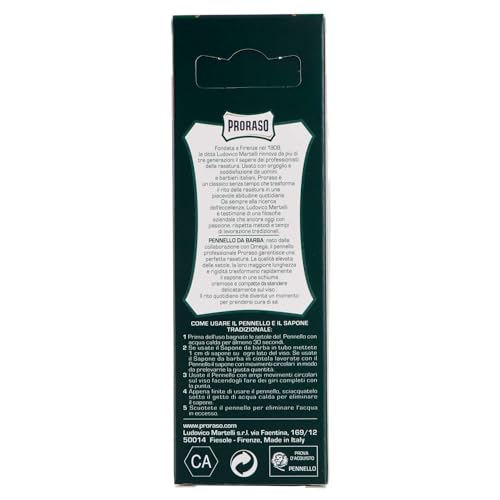 Proraso Shaving Brush with Natural Boar Bristles - Premium Wet Shave Tool