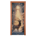 Christmas Deer Door Cover - Stretch Fabric Holiday Porch Decoration 35x79 In Variation of THIS listing