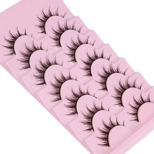 Natural Manga Style False Eyelashes - Anime Wispy 3D Mink Lashes, Reusable Pack, Eydevro