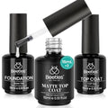 Beetles Matte Gel Top Coat & Base Set - K-Clear-3, 3x15ml Nail Polish