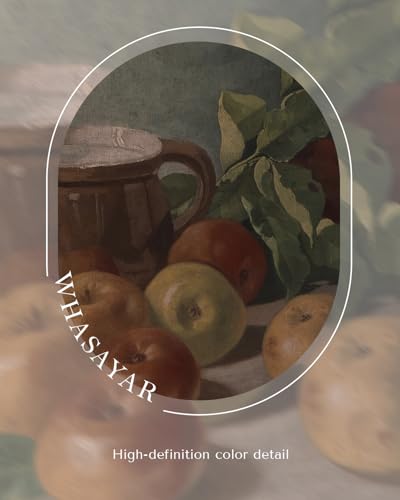Wall Art - Vintage Gold Framed Still Life Oil Painting for Living Room, Bedroom, Kitchen - 16"L x 12"W