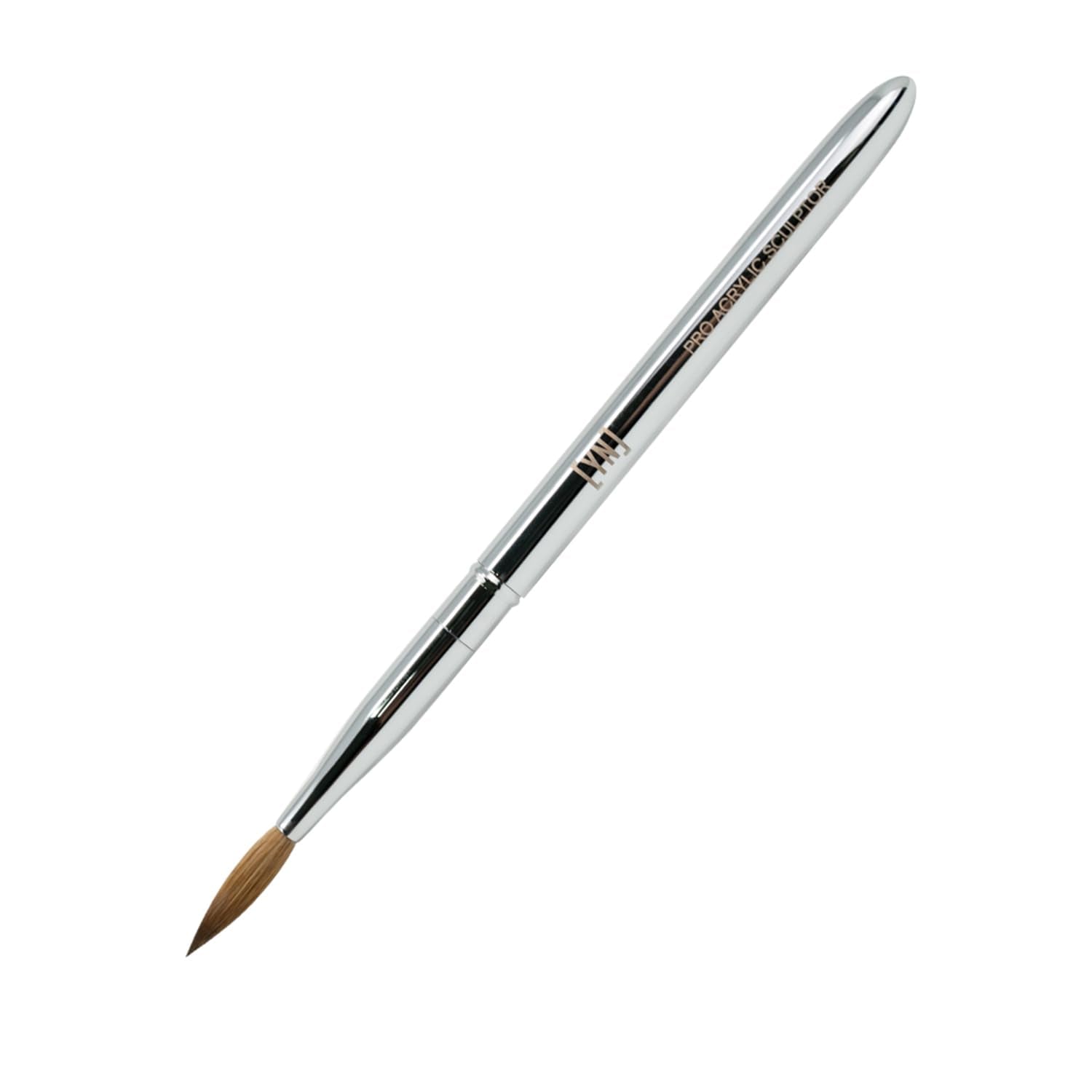 Young Nails Finesse Pro Acrylic Sculptor - Standard Size 9 Oval Brush with Built-In Cover for Perfect Nail Art