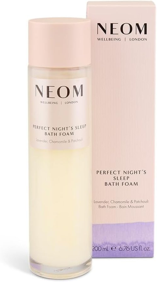 NEOM Perfect Night's Sleep Bath Foam - 100% Natural Lavender & Sweet Basil | 200ml Soothing Blend with Aloe & Almond Oil