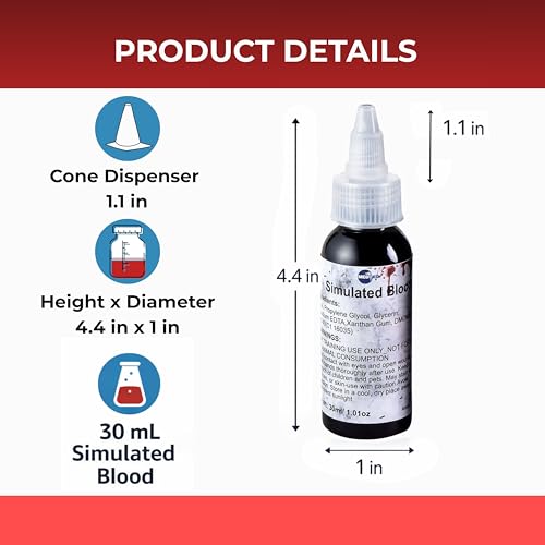 Washable Fake Blood for Medical Training 30ml - Trauma & Suturing Practice